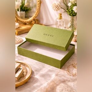 Gucci Original Green Gift Box Storage Organizer Logo Luxury Packaging